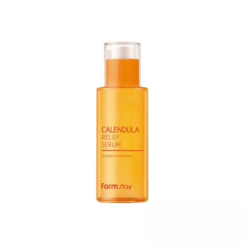 Bőrnyugató és hidratáló vegán szérum körömvirág kivonattal 50 ml - Calendula Relief FarmStay