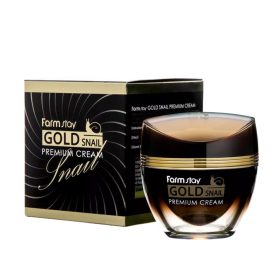   Prémium öregedésgátló arckrém csigamucin kivonattal és arannyal 50 ml - Gold snail FarmStay