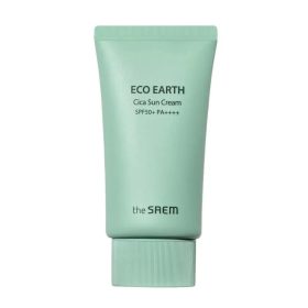   Bőrnyugtató fényvédő krém centella asiatica kivonattal SPF50+ PA++++ 50 g - Eco Earth Cica The Saem